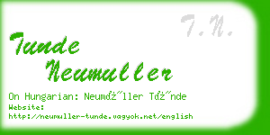 tunde neumuller business card